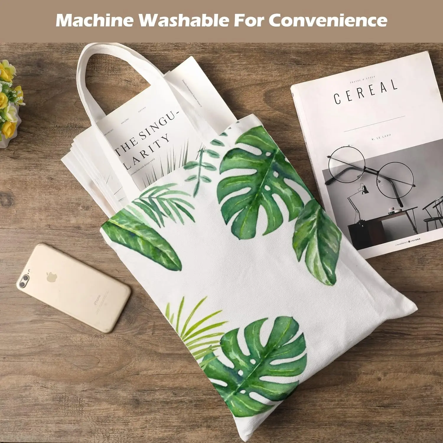 6pcs White Canvas Tote Bags, S - Tote Bag Sublimation recension och pris