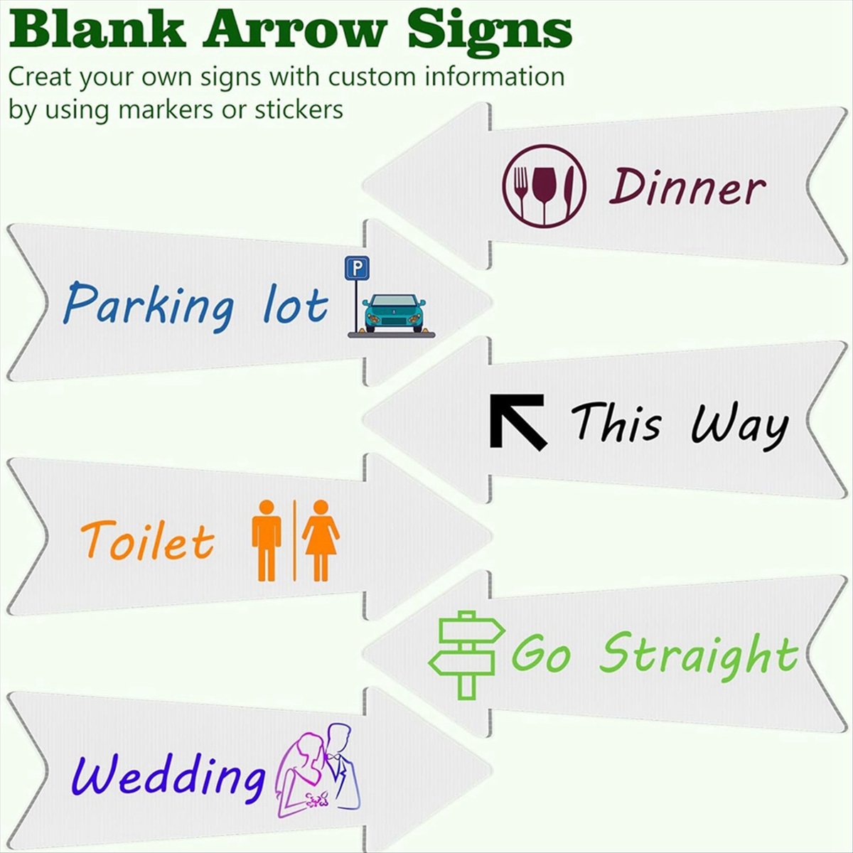(AIMA) Directional Arrows Sign - Yard Sign Blank recension och pris