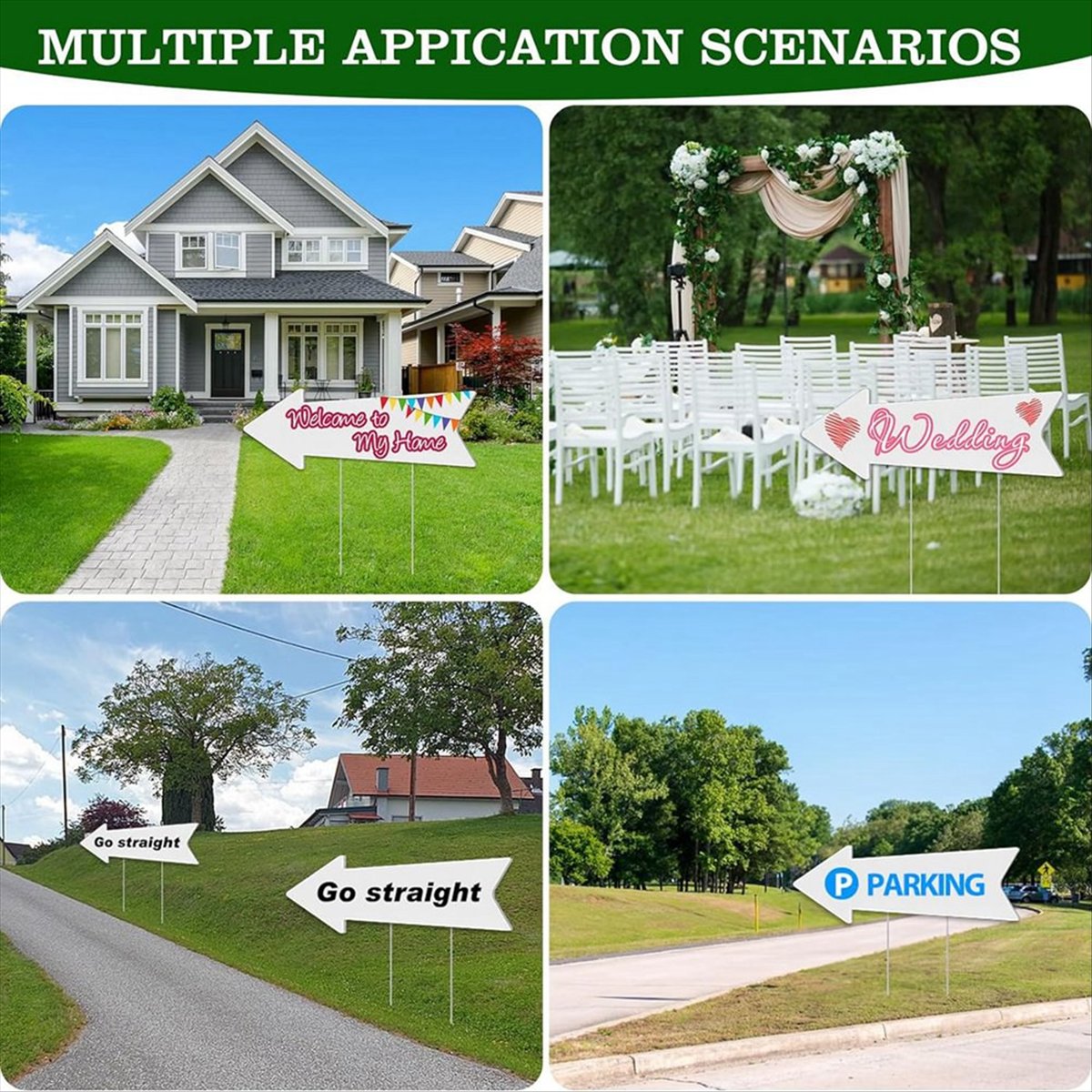(AIMA) Directional Arrows Sign - Yard Sign Blank recension och pris