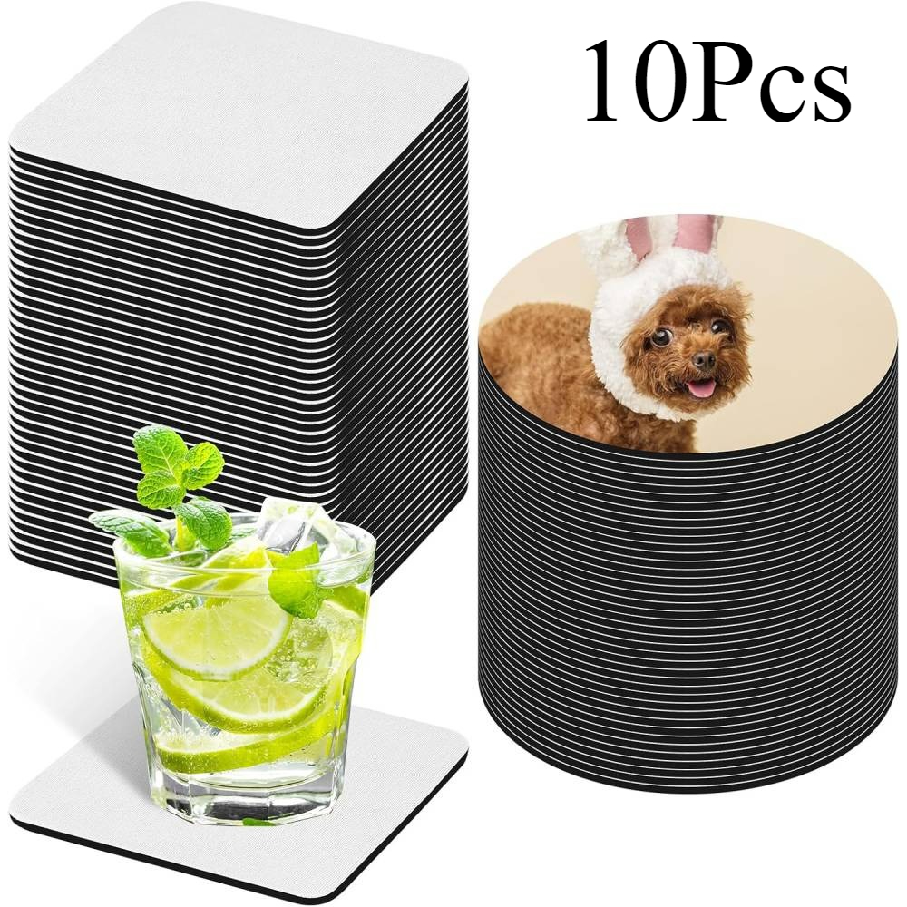 10 Pcs Sublimation Coasters Bl - Coaster Sublimation Blank recension och pris