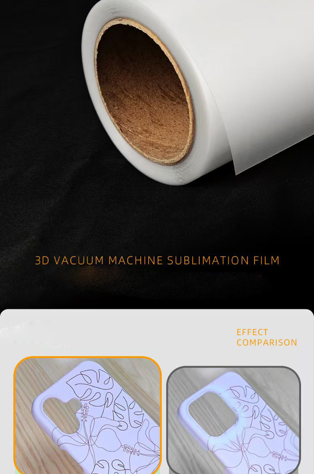 FONLYU 420mm*40mm Roll 3D Subl - Phone Case Blank Print recension och pris