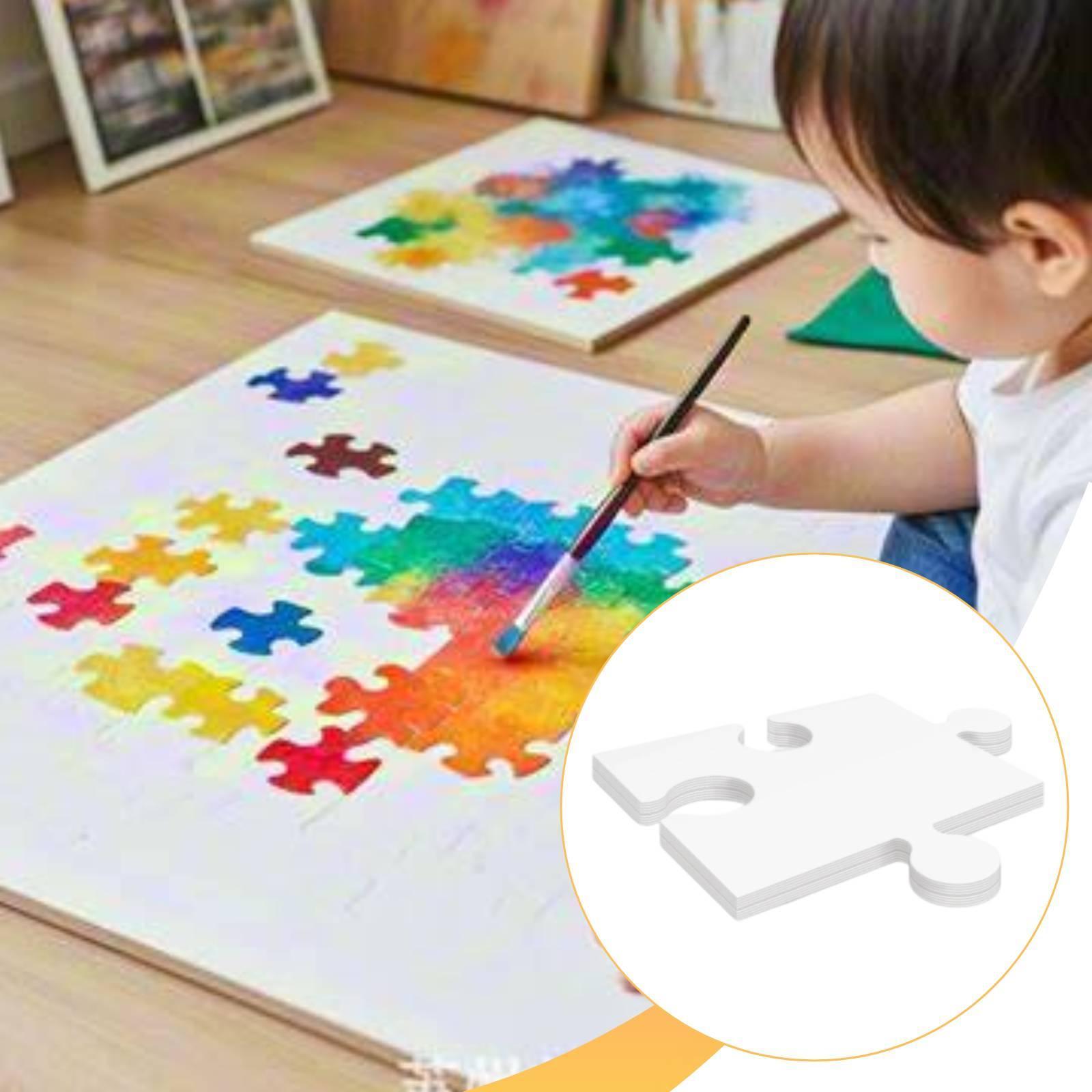 24x White Cardboard Blank Jigs - Puzzle Blank White recension och pris