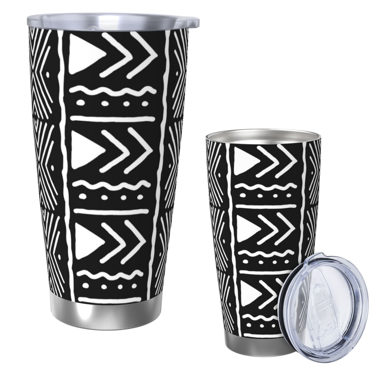 Black And White African Bogola - Tumbler 20Oz White recension och pris