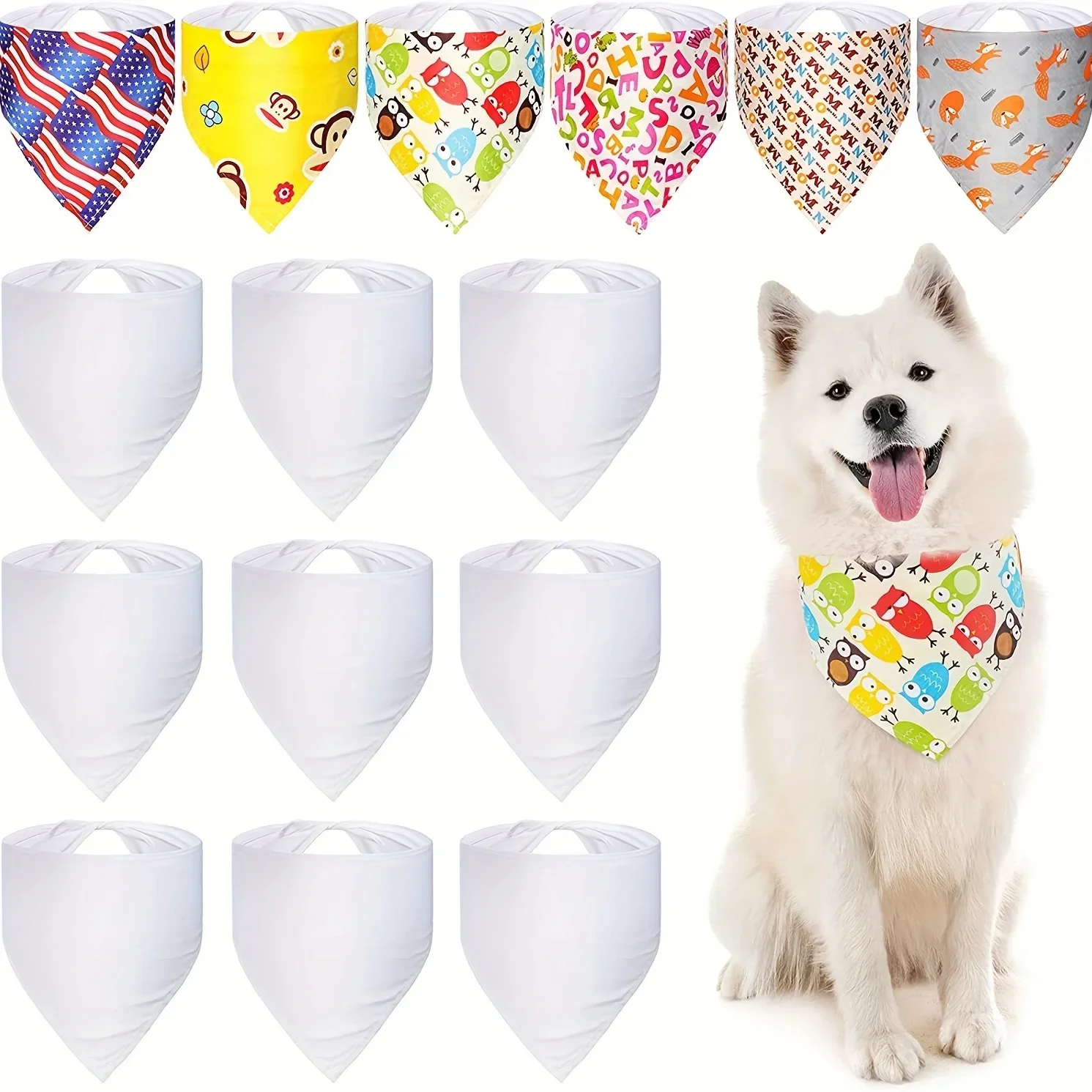 30pcs White Polyester Blank Do - Bandana Blank White recension och pris