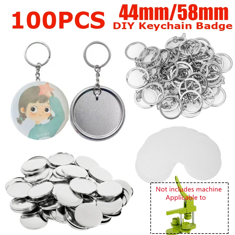 100PCS Blank Plastic/Metal But - Button Badge Blank recension och pris