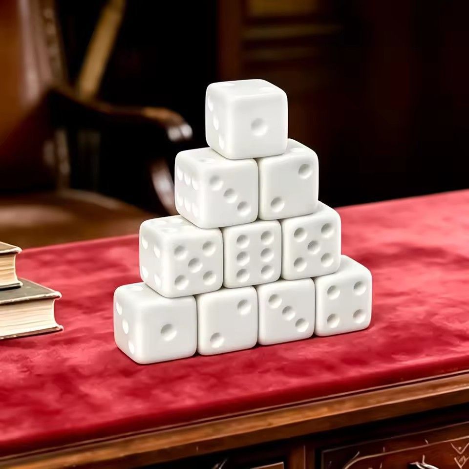 10 Pcs/set Blank White Dice Fu - Puzzle Blank White recension och pris