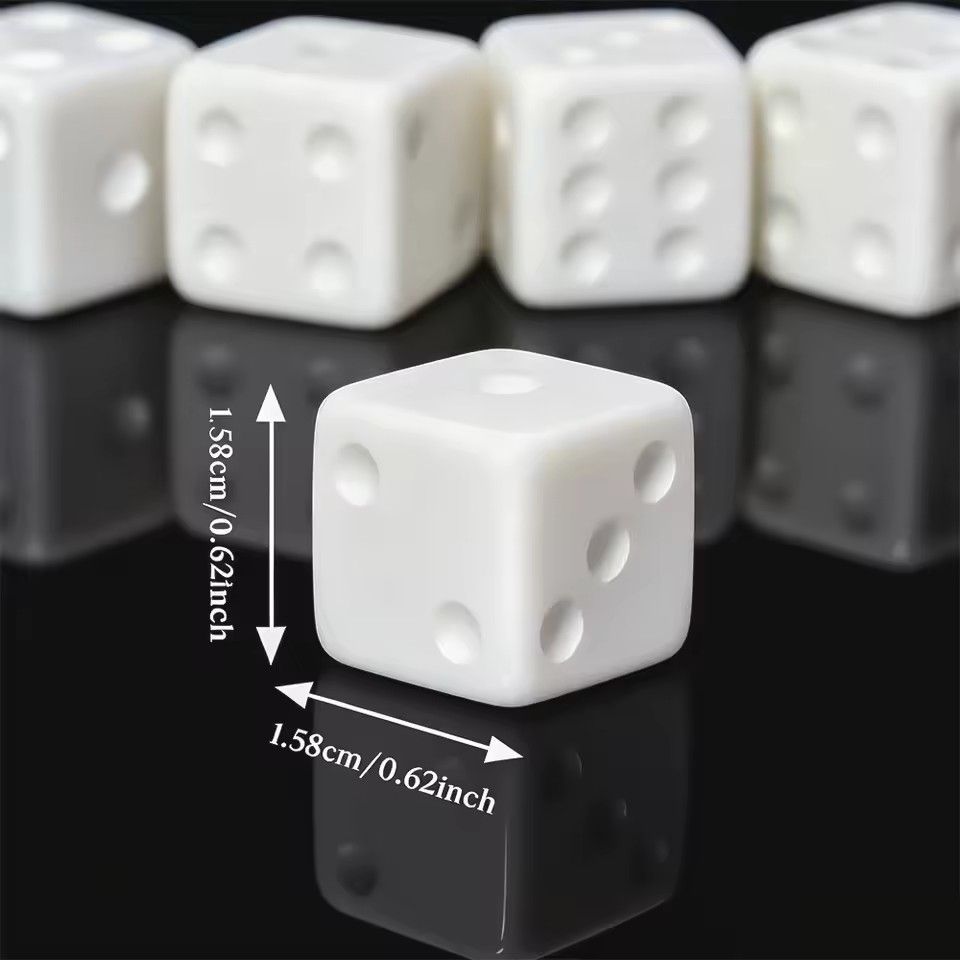 10 Pcs/set Blank White Dice Fu - Puzzle Blank White recension och pris