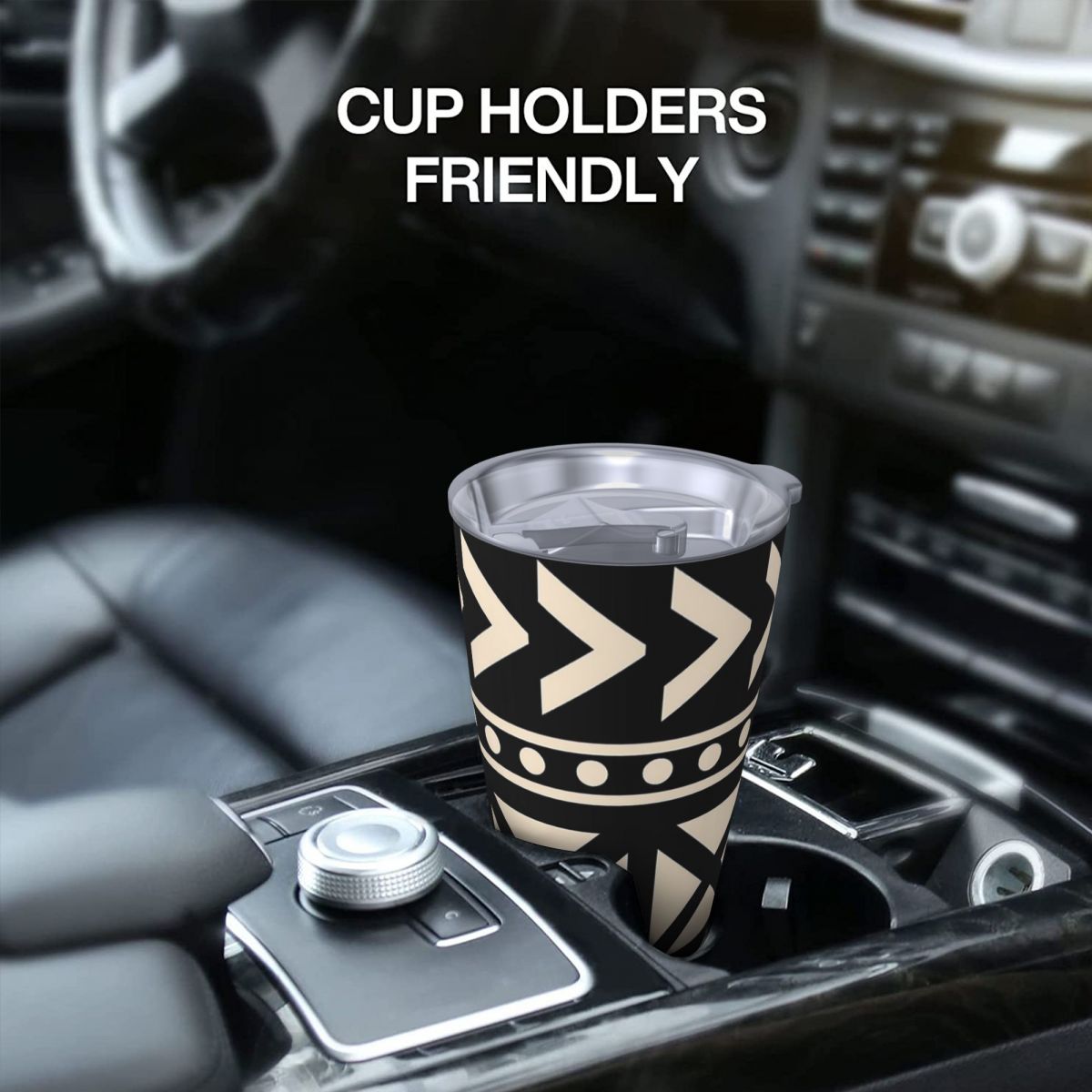 African Mud Cloth Black And Wh - Tumbler 20Oz White recension och pris
