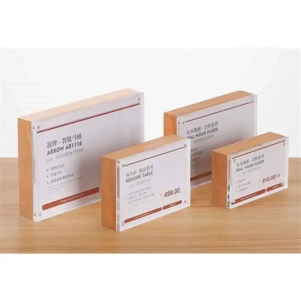 Desk Price Card Display Magnet - Photo Acrylic Block recension och pris
