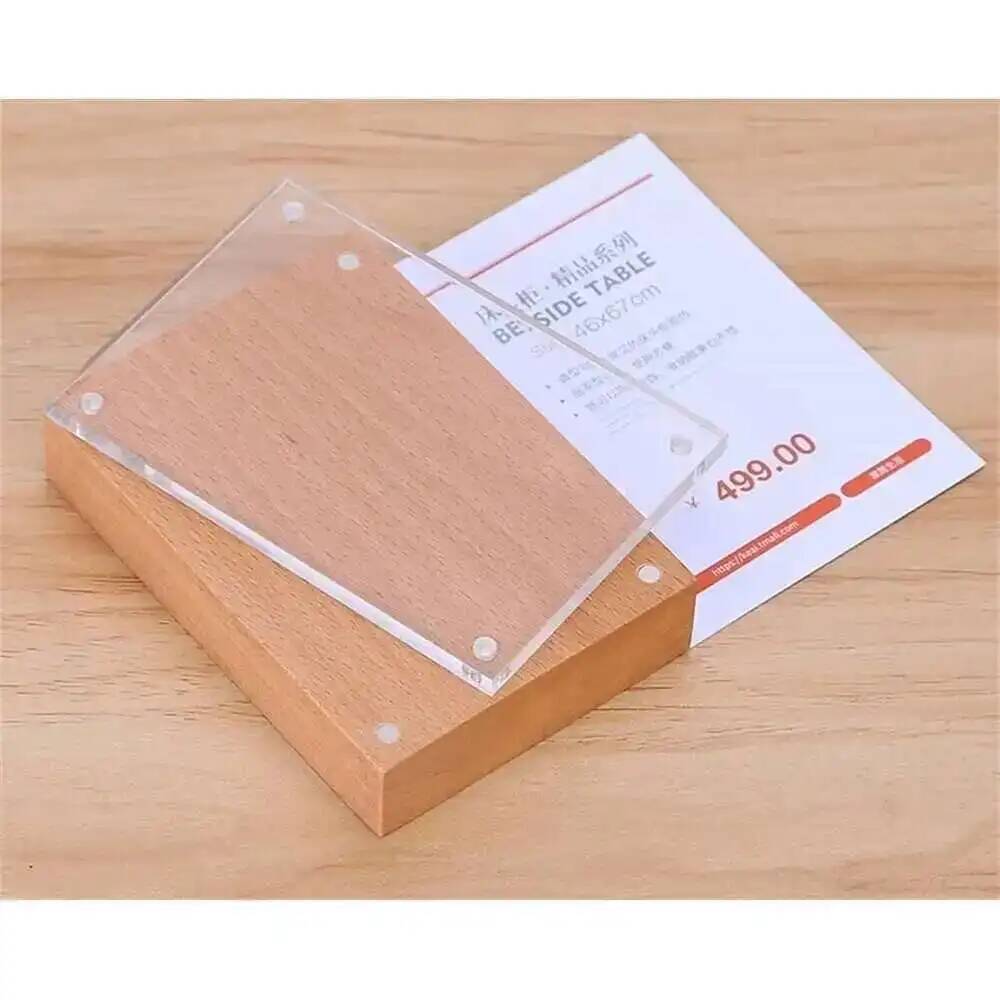 Desk Price Card Display Magnet - Photo Acrylic Block recension och pris