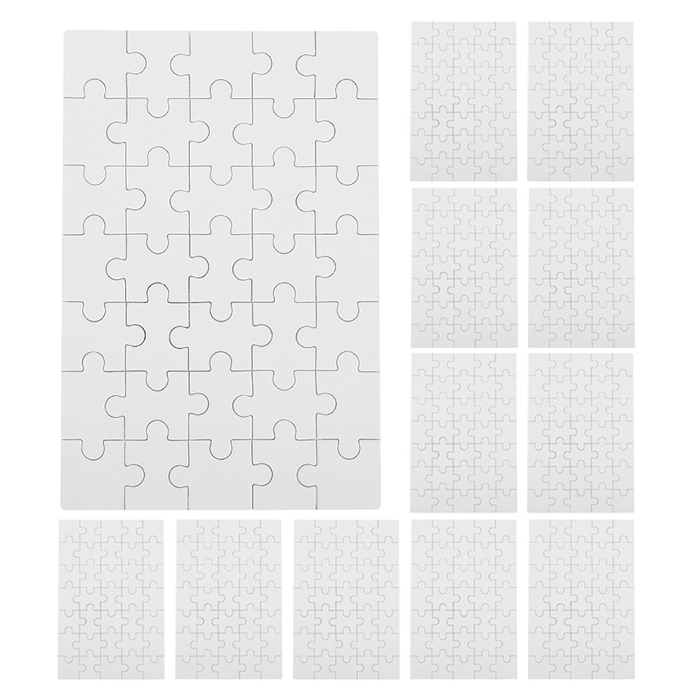 12Pcs Blank Sublimation Puzzle - Puzzle Blank White recension och pris