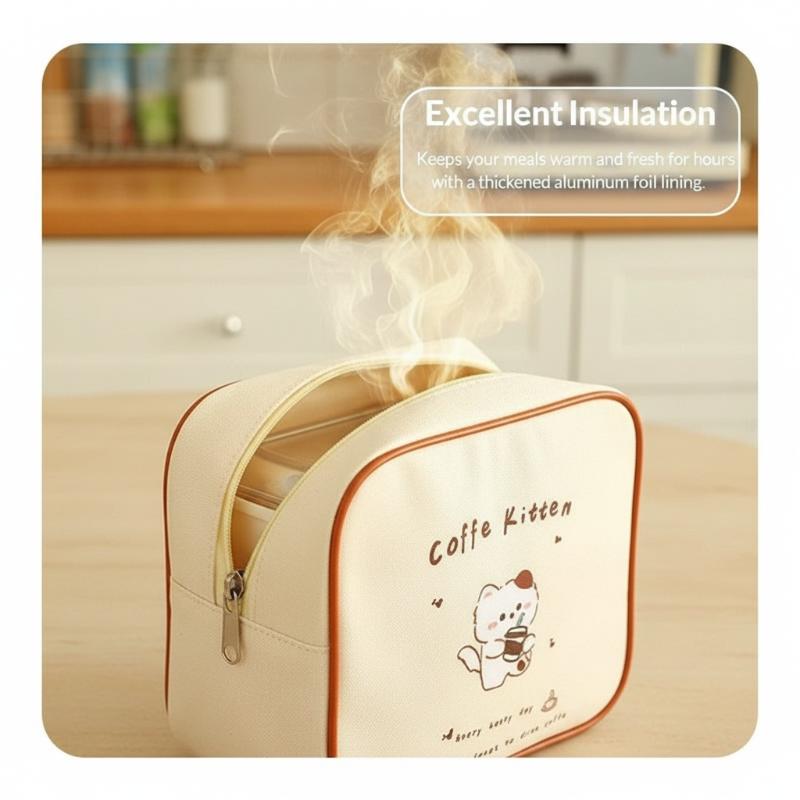 [J] Cute Cartoon Insulated Lun - Tote Bag Sublimation recension och pris