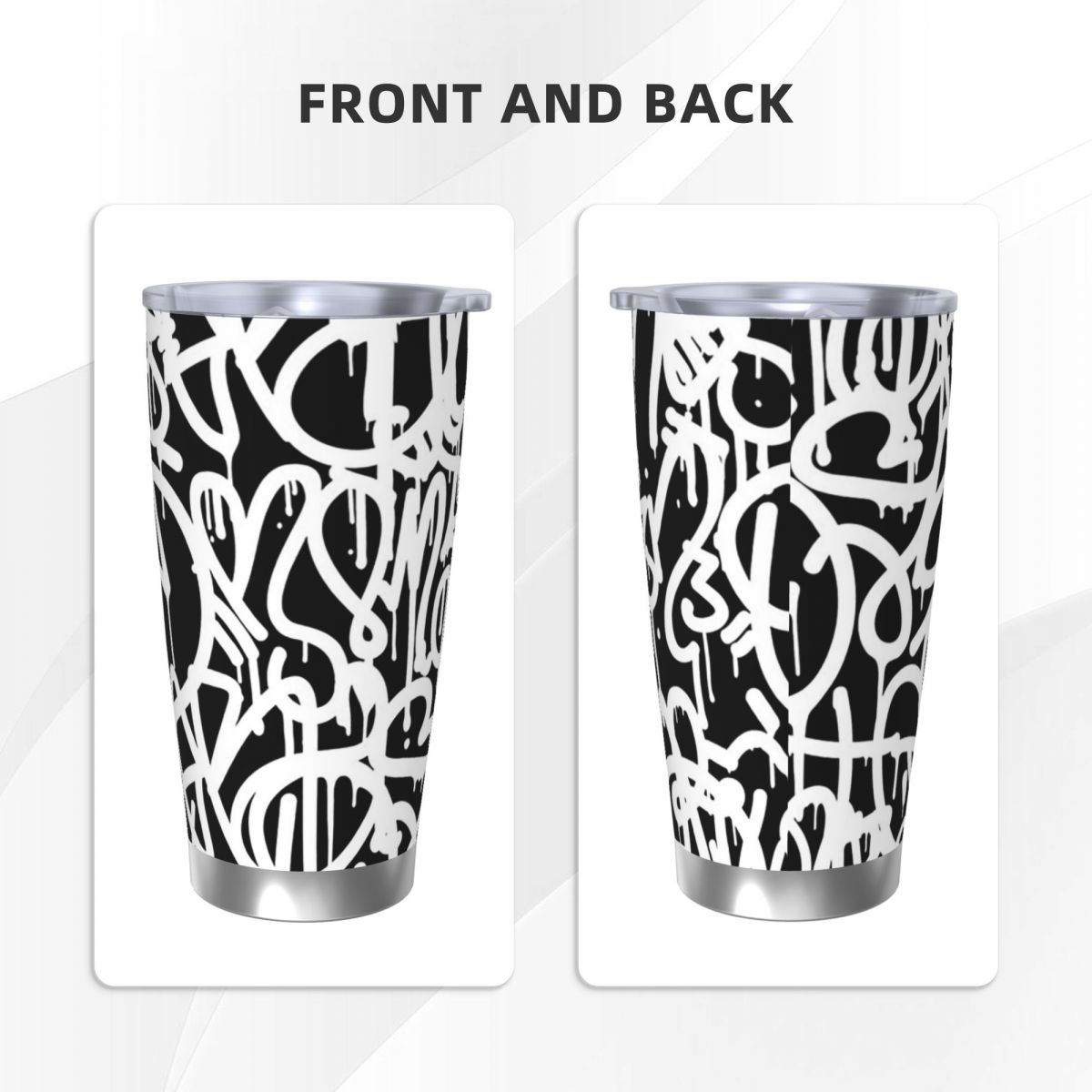 Black And White Graffiti Stain - Tumbler 20Oz White recension och pris