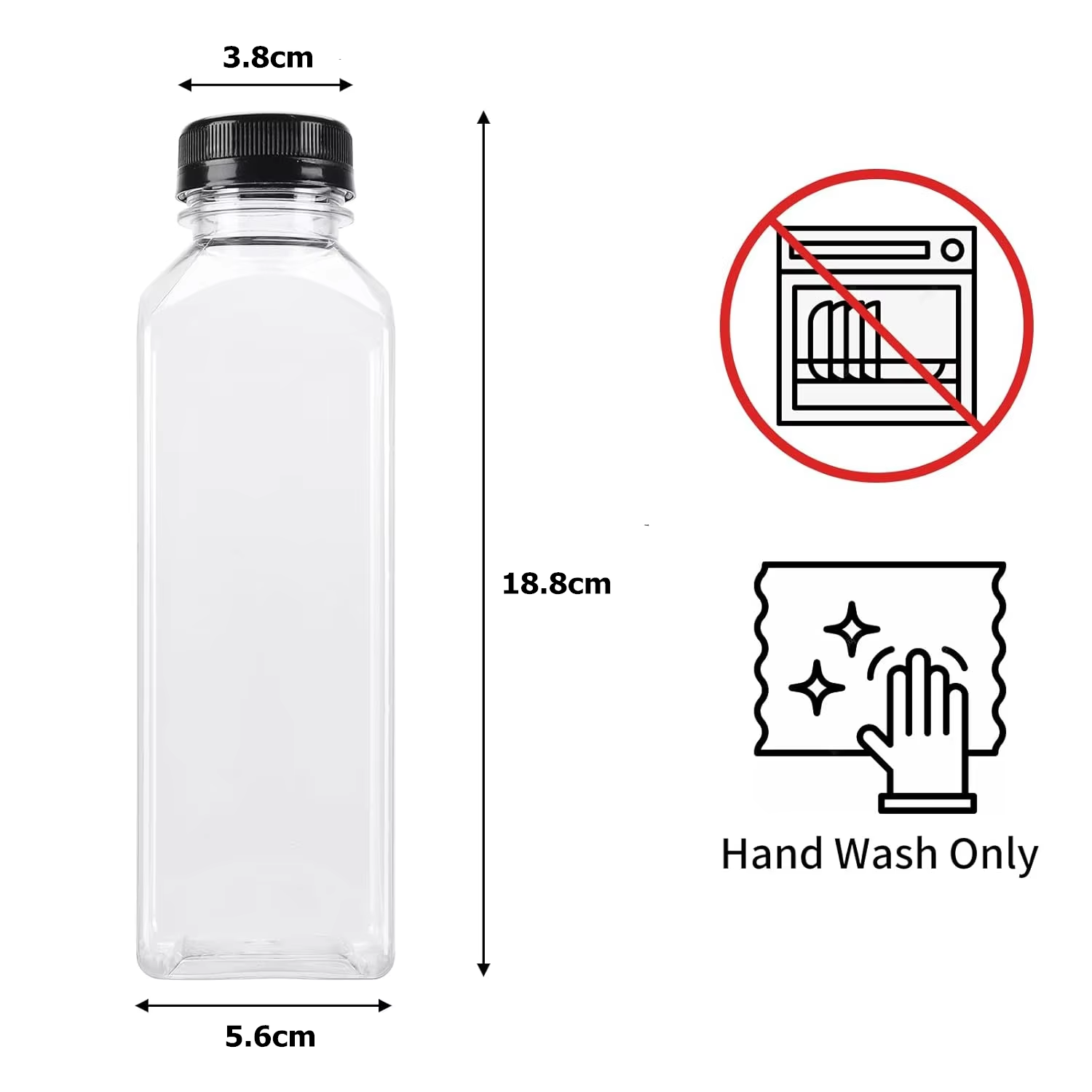 500ML Juice Bottles with Caps  - Water Bottle Blank recension och pris