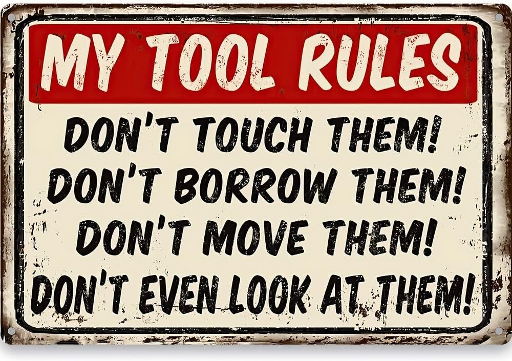 Metal Signs My Tool Rules Funn - Yard Sign Blank recension och pris