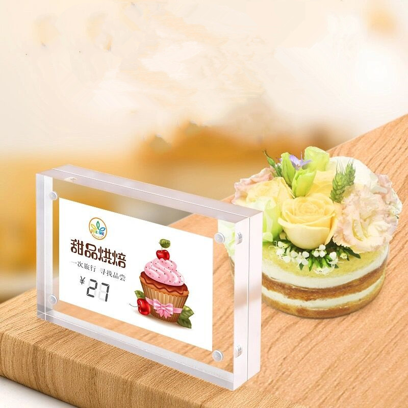 5 PCS 90x55mm Magnetic Acrylic - Photo Acrylic Block recension och pris