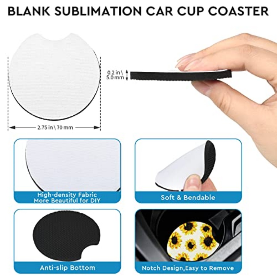 40PCS Sublimation Blank Car Co - Coaster Sublimation Blank recension och pris