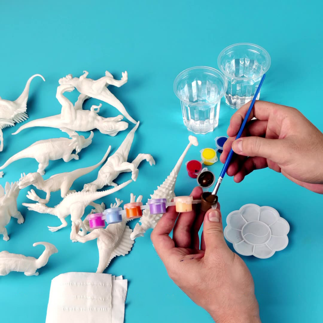 6pcs/8pcs, DIY Coloring Dinosa - Puzzle Blank White recension och pris