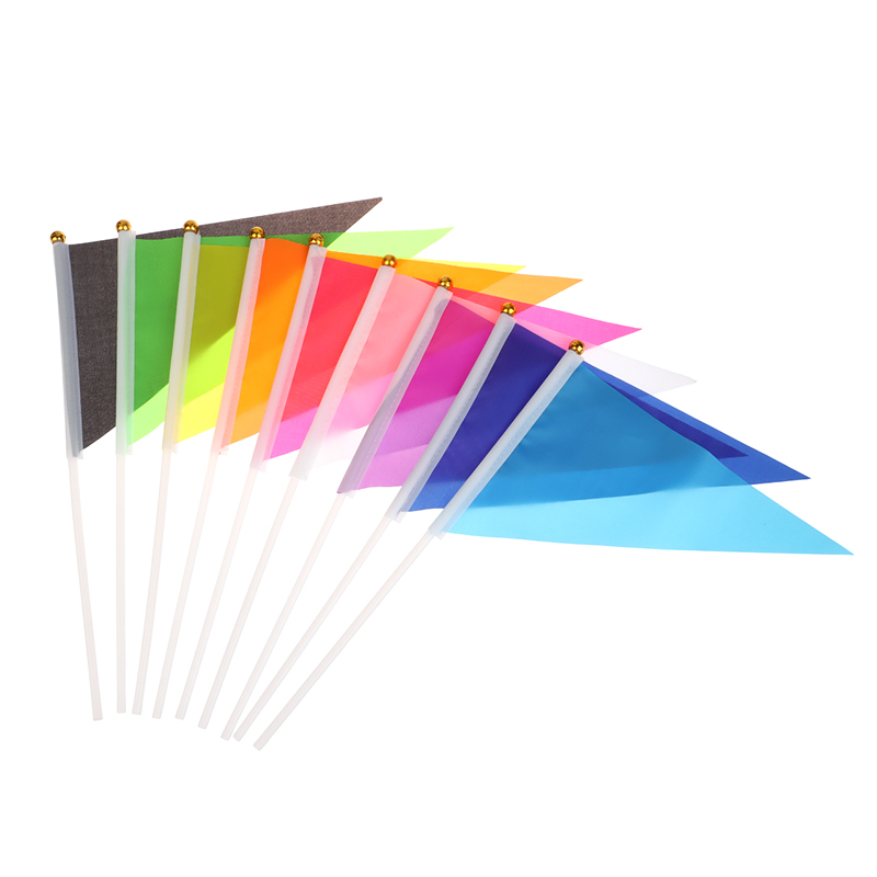 10Pcs Colorful Triangular Flag - Yard Sign Blank recension och pris