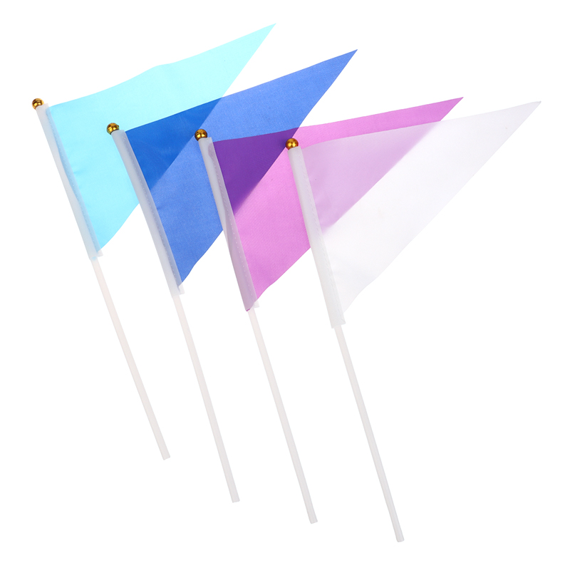 10Pcs Colorful Triangular Flag - Yard Sign Blank recension och pris