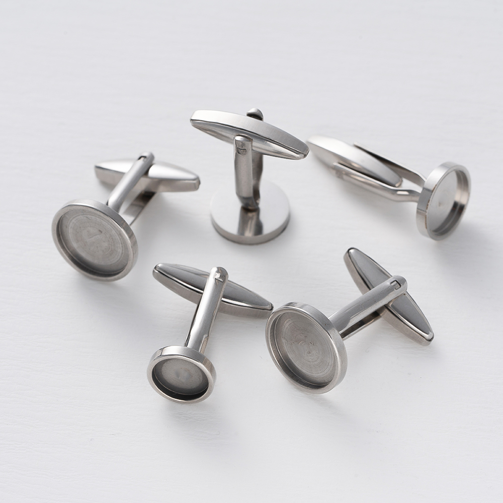 5Pcs Stainless Steel Cufflinks - Metal Photo Panel recension och pris