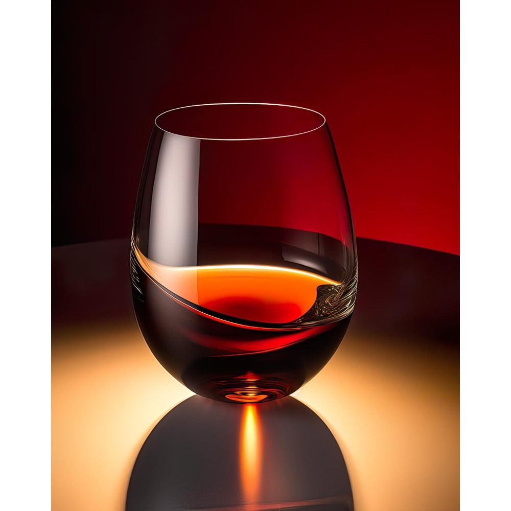 Stemless Wine Glasses Set of 4 - Tumbler 20Oz White recension och pris