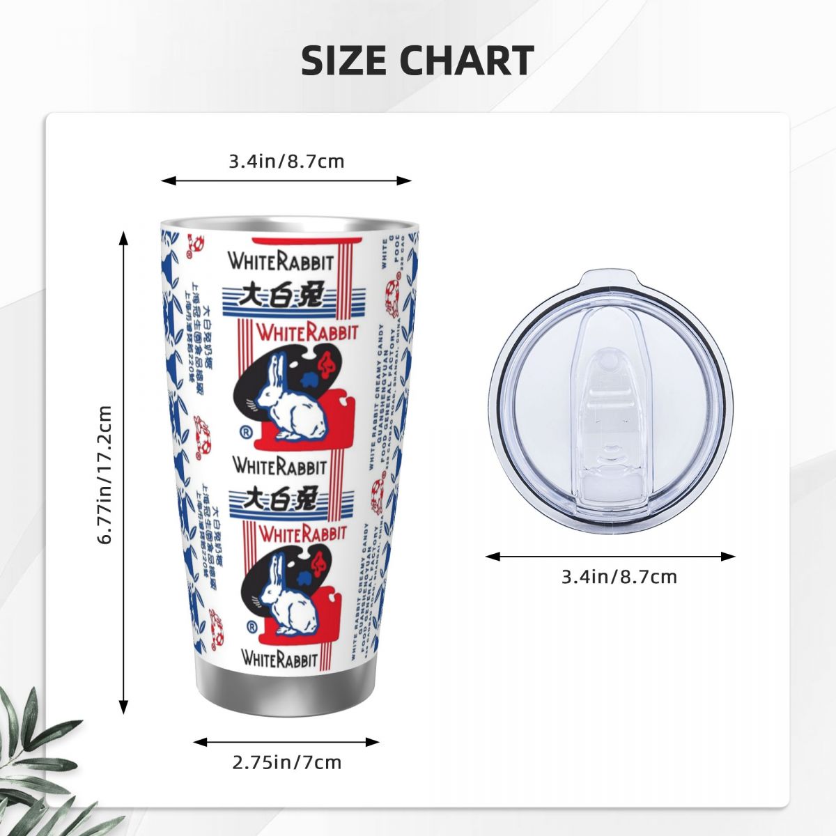 White Rabbit Candy Stainless S - Tumbler 20Oz White recension och pris