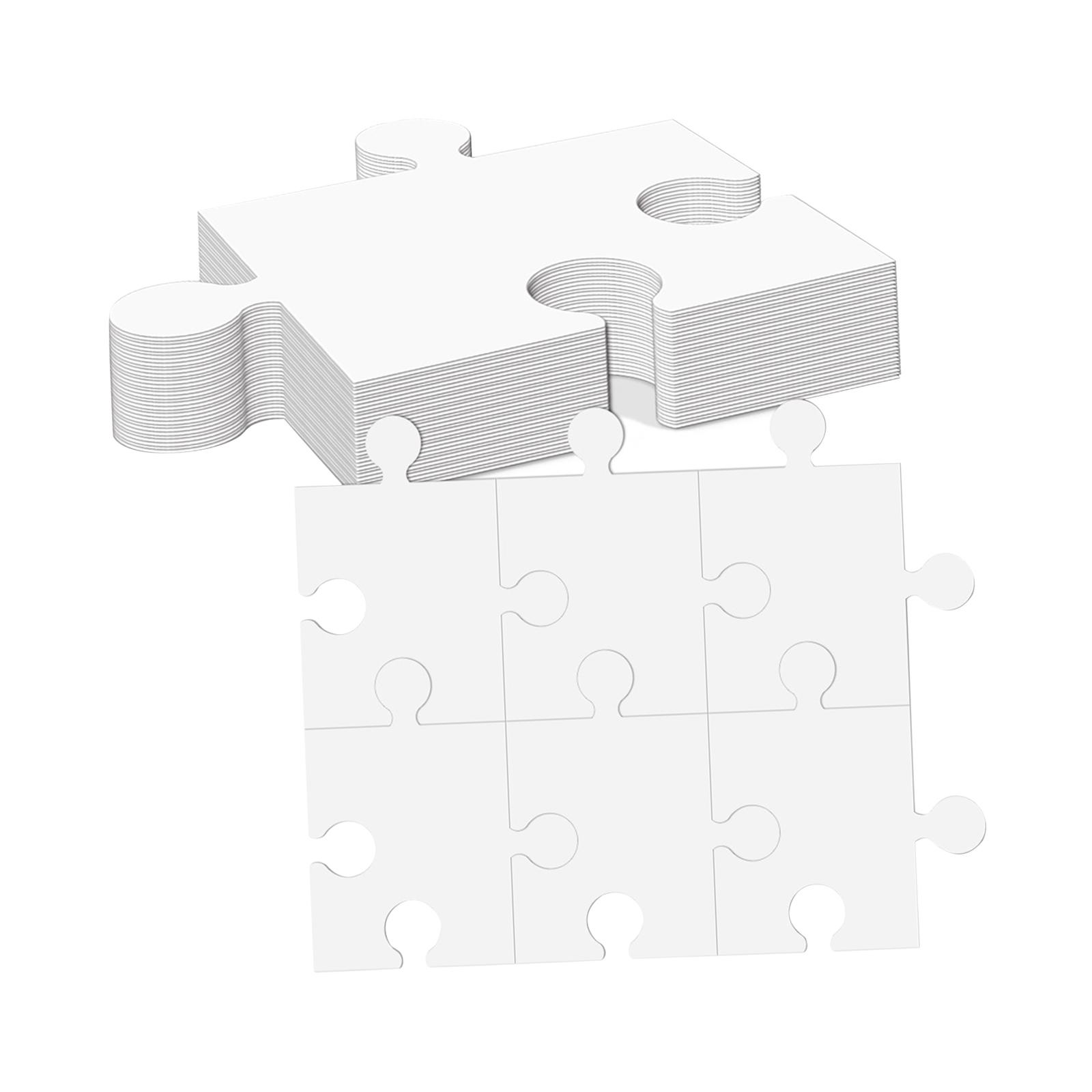 White Cardboard Blank Jigsaw P - Puzzle Blank White recension och pris
