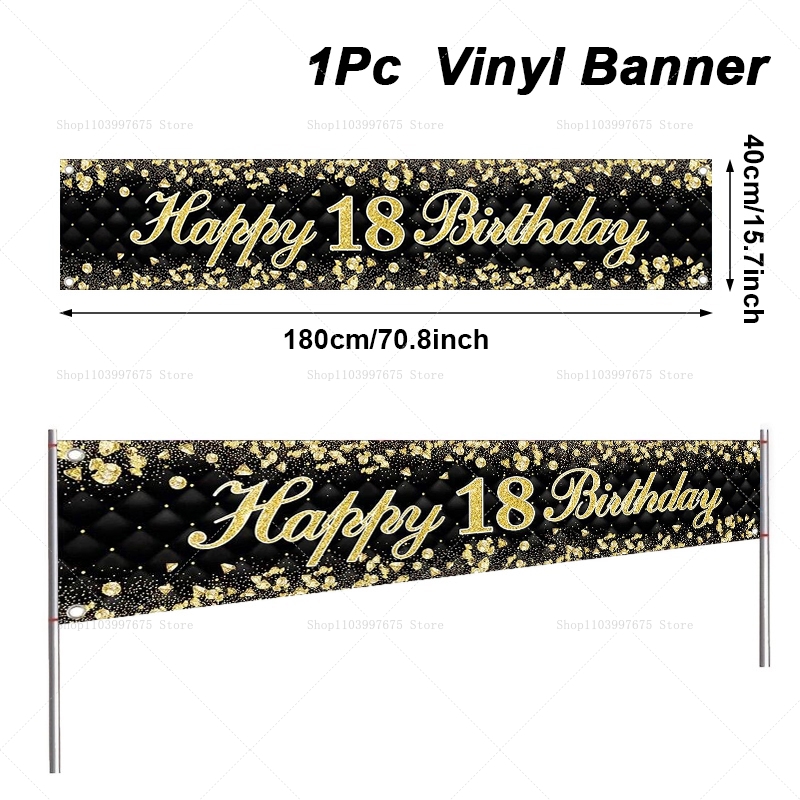 Happy 18th Birthday Banner Dec - Yard Sign Blank recension och pris