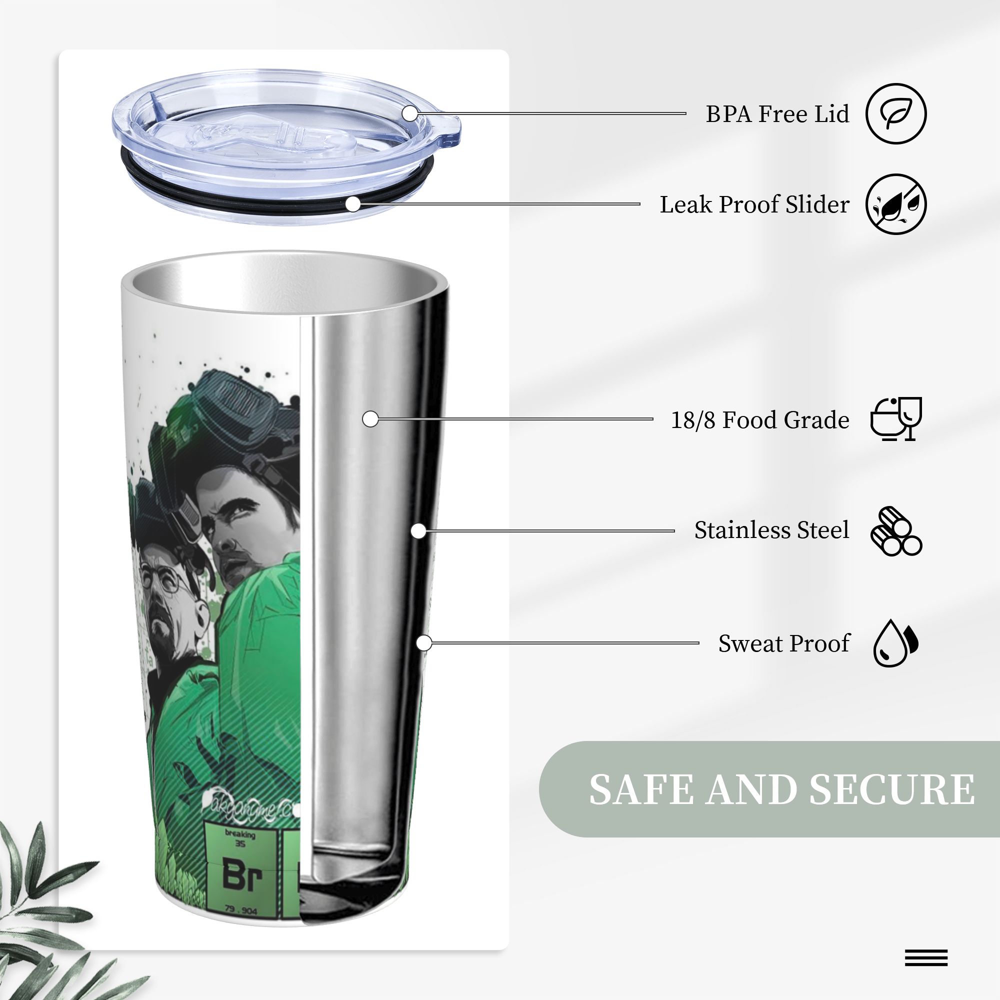 Breaking Bad Walter White Tumb - Tumbler 20Oz White recension och pris
