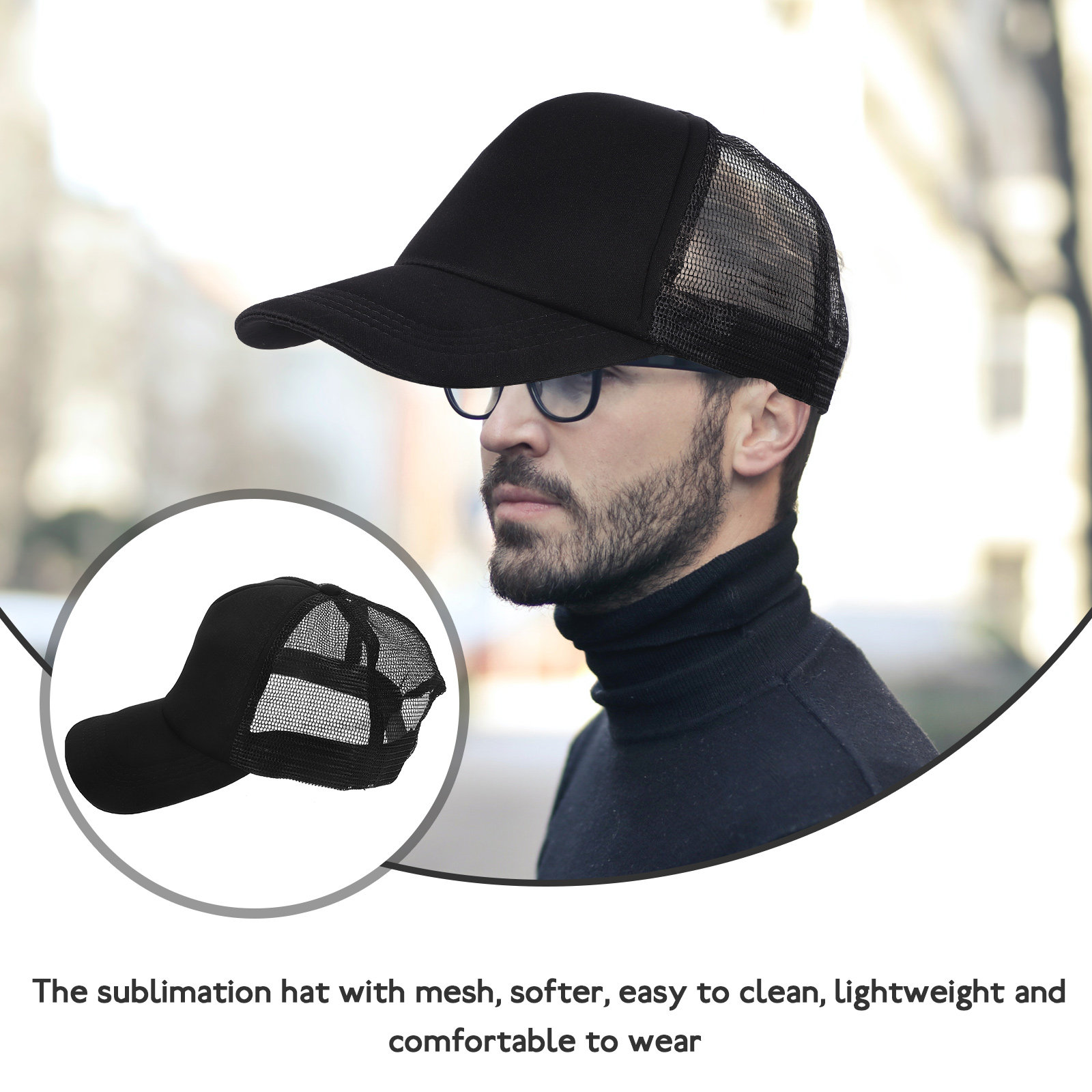 10Pcs Mesh Baseball Caps Subli - Hat Sublimation Blank recension och pris