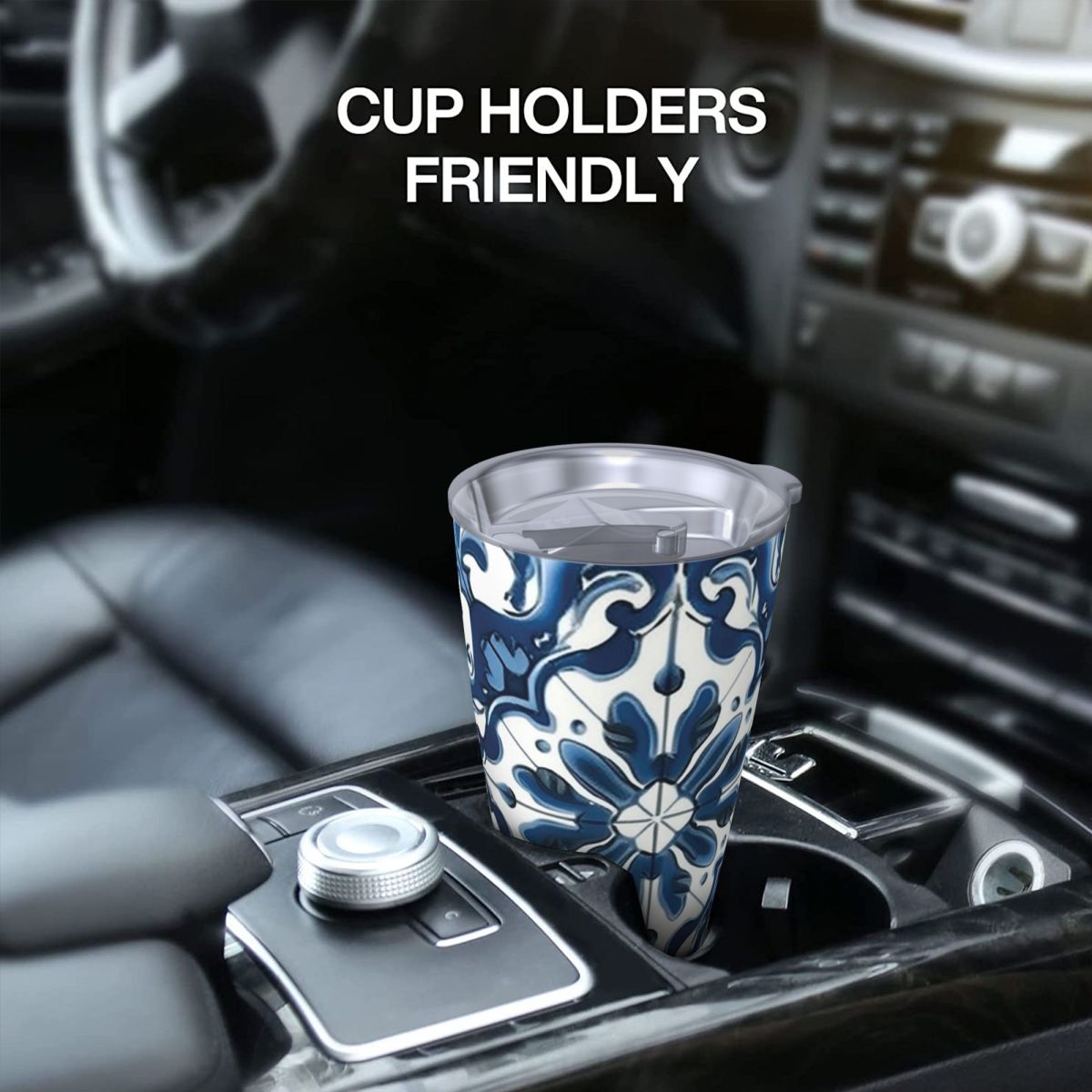 Blue And White Majolica Patter - Tumbler 20Oz White recension och pris