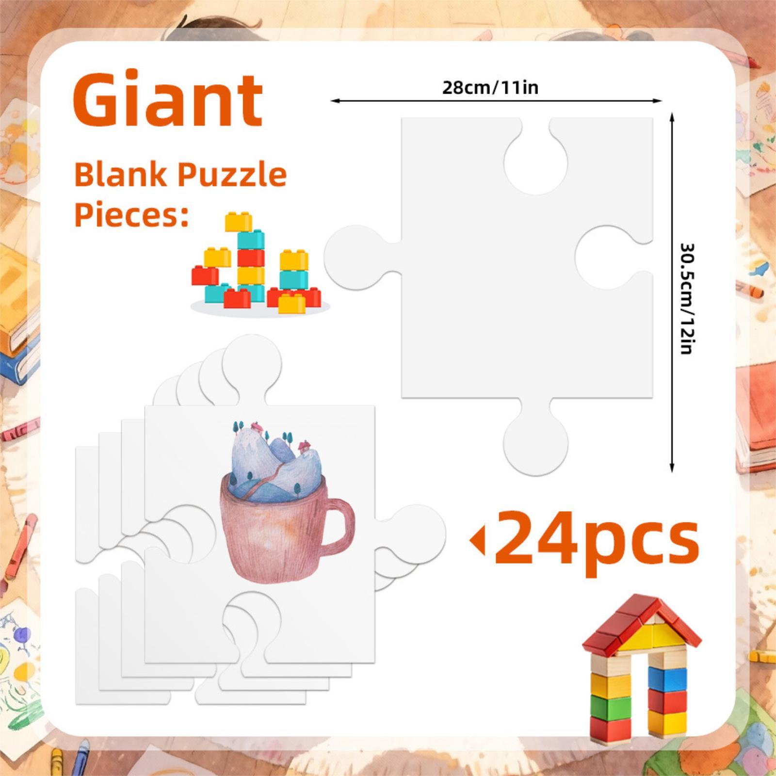 24Pcs White Cardboard Blank Ji - Puzzle Blank White recension och pris