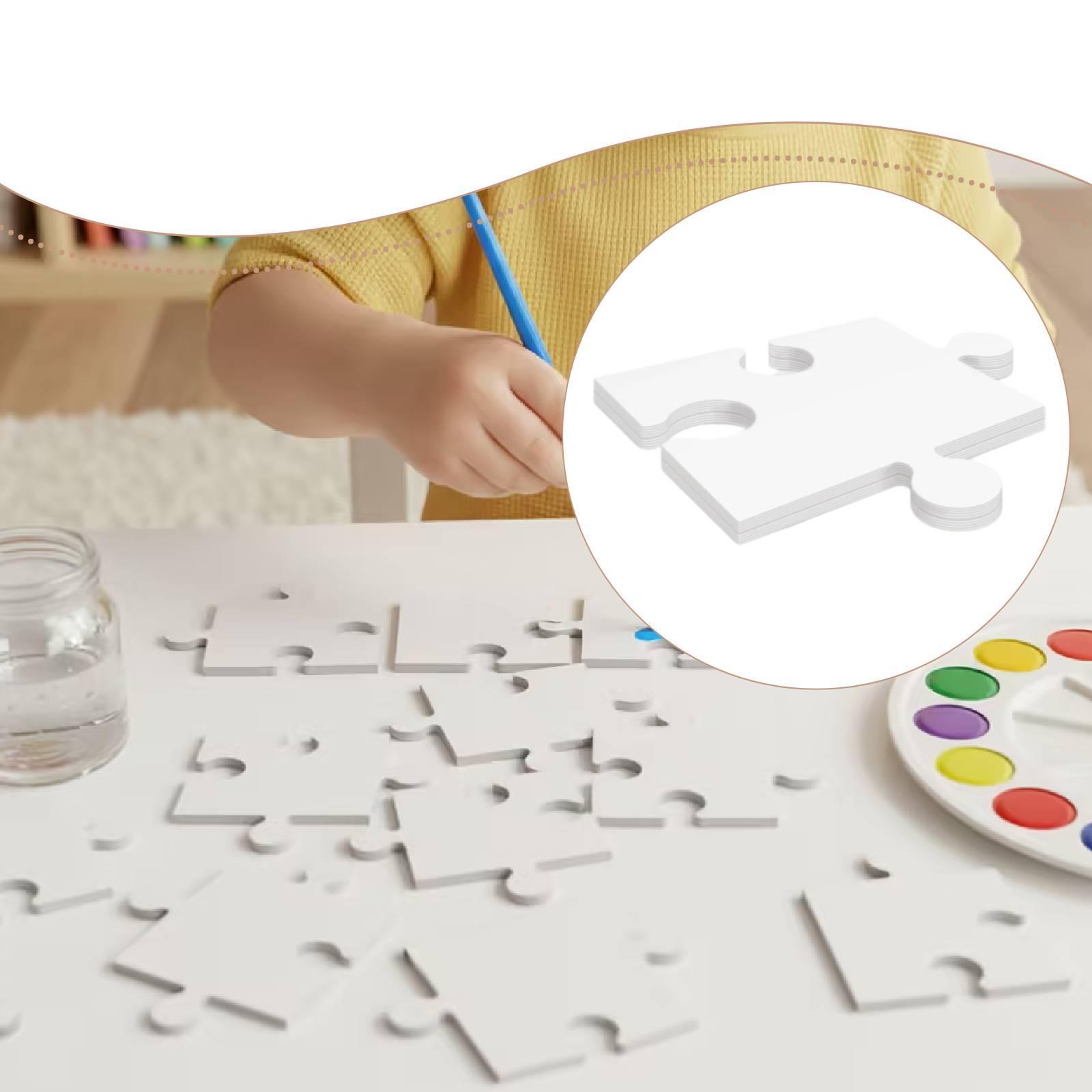 24Pcs White Cardboard Blank Ji - Puzzle Blank White recension och pris