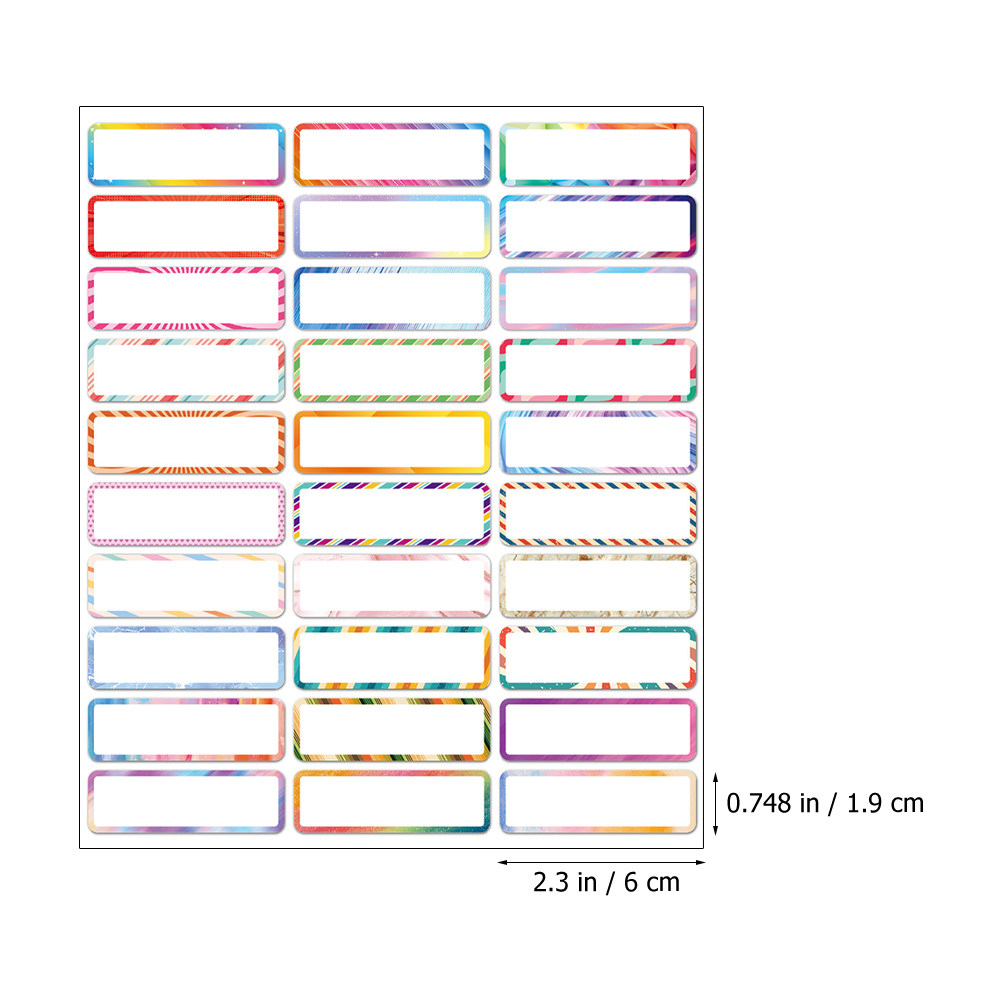 10 Sheets Writable Name Tag St - Water Bottle Blank recension och pris