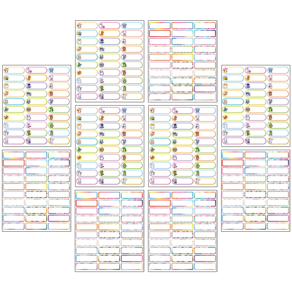 10 Sheets Writable Name Tag St - Water Bottle Blank recension och pris