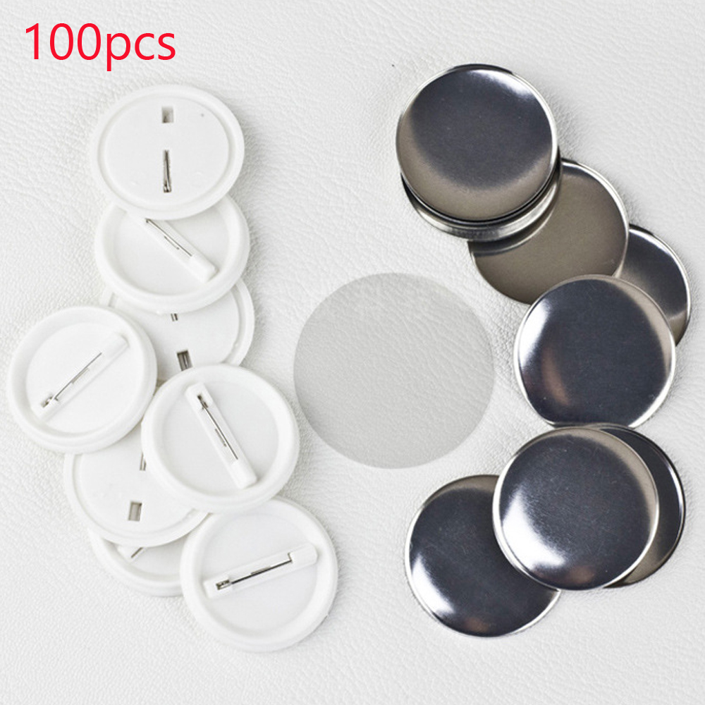 100Pcs/set Plastic Blank Badge - Button Badge Blank recension och pris
