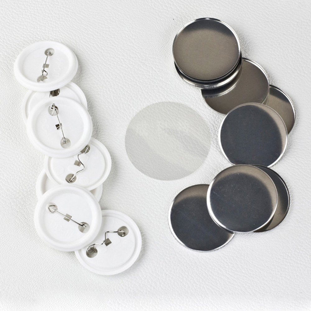 100Pcs/set Plastic Blank Badge - Button Badge Blank recension och pris