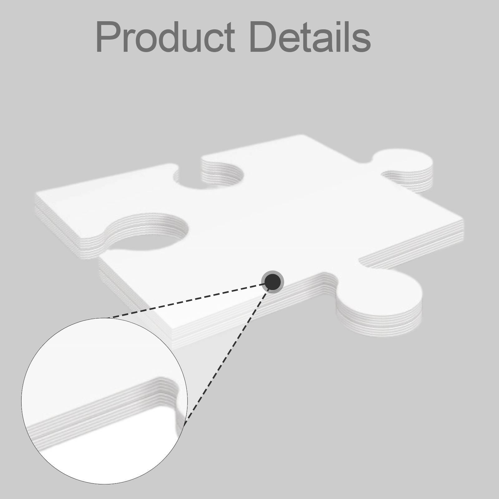 24x White Cardboard Blank Jigs - Puzzle Blank White recension och pris