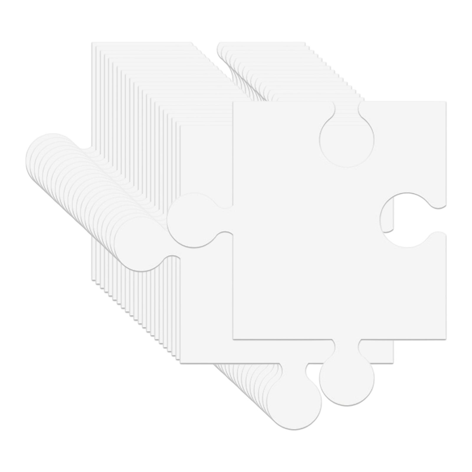 24Pcs White Cardboard Blank Ji - Puzzle Blank White recension och pris