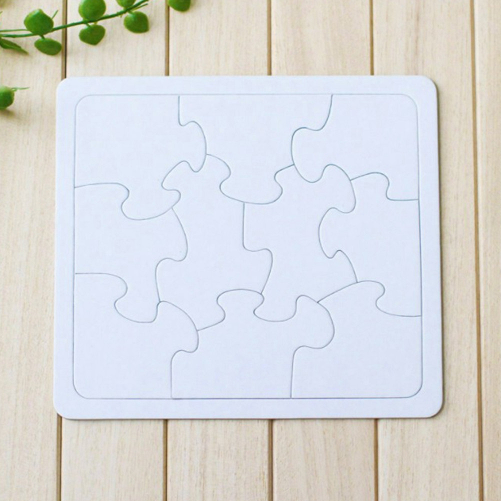 4Pcs Coloring Blank Puzzle Set - Puzzle Blank White recension och pris