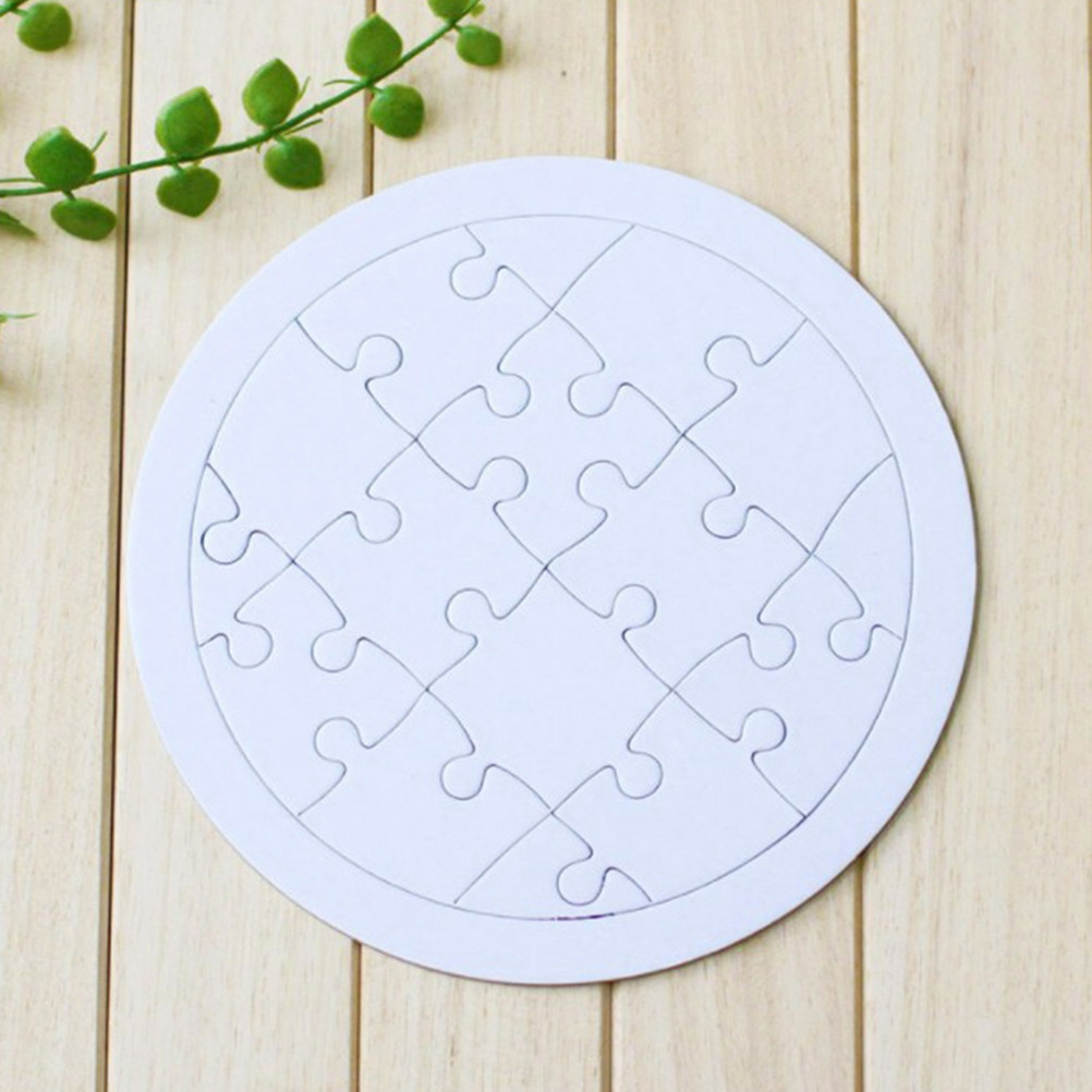 4Pcs Coloring Blank Puzzle Set - Puzzle Blank White recension och pris