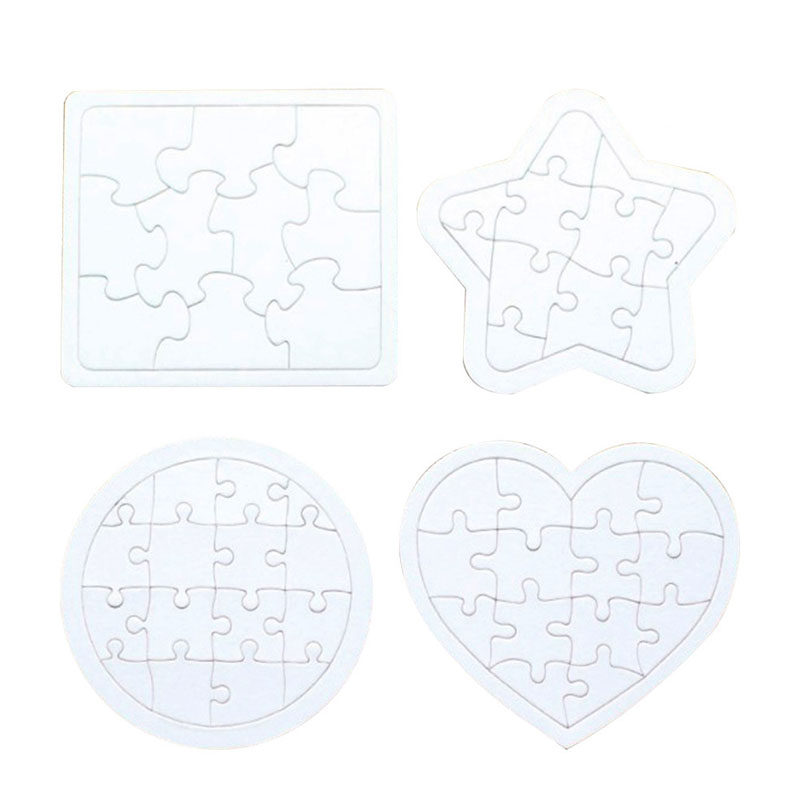 4Pcs Coloring Blank Puzzle Set - Puzzle Blank White recension och pris