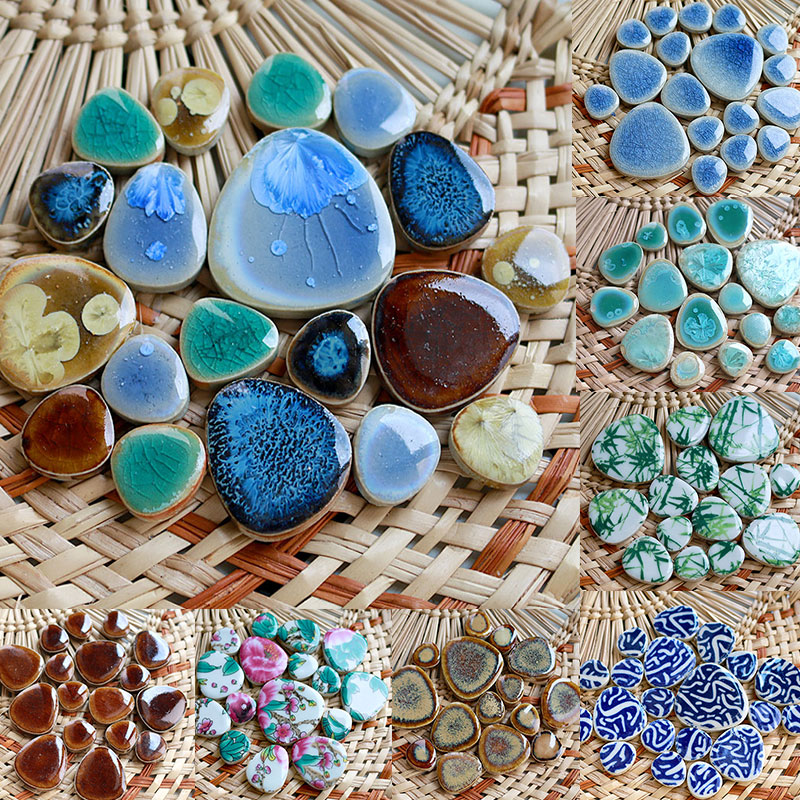 100g DIY Ceramic Mosaic Tiles  - Ceramic Tile Blank recension och pris
