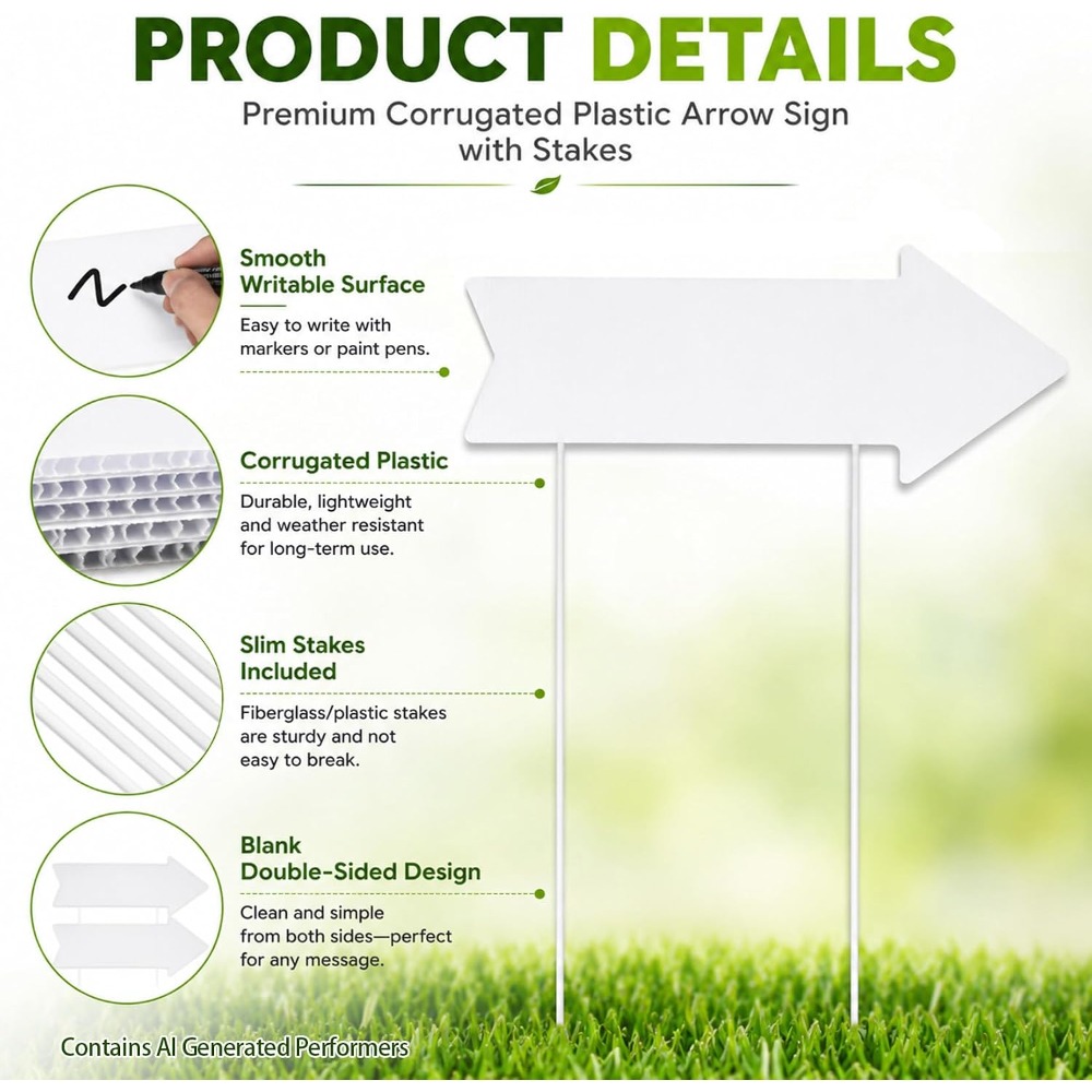 Double Sided Arrow Yard Signs  - Yard Sign Blank recension och pris