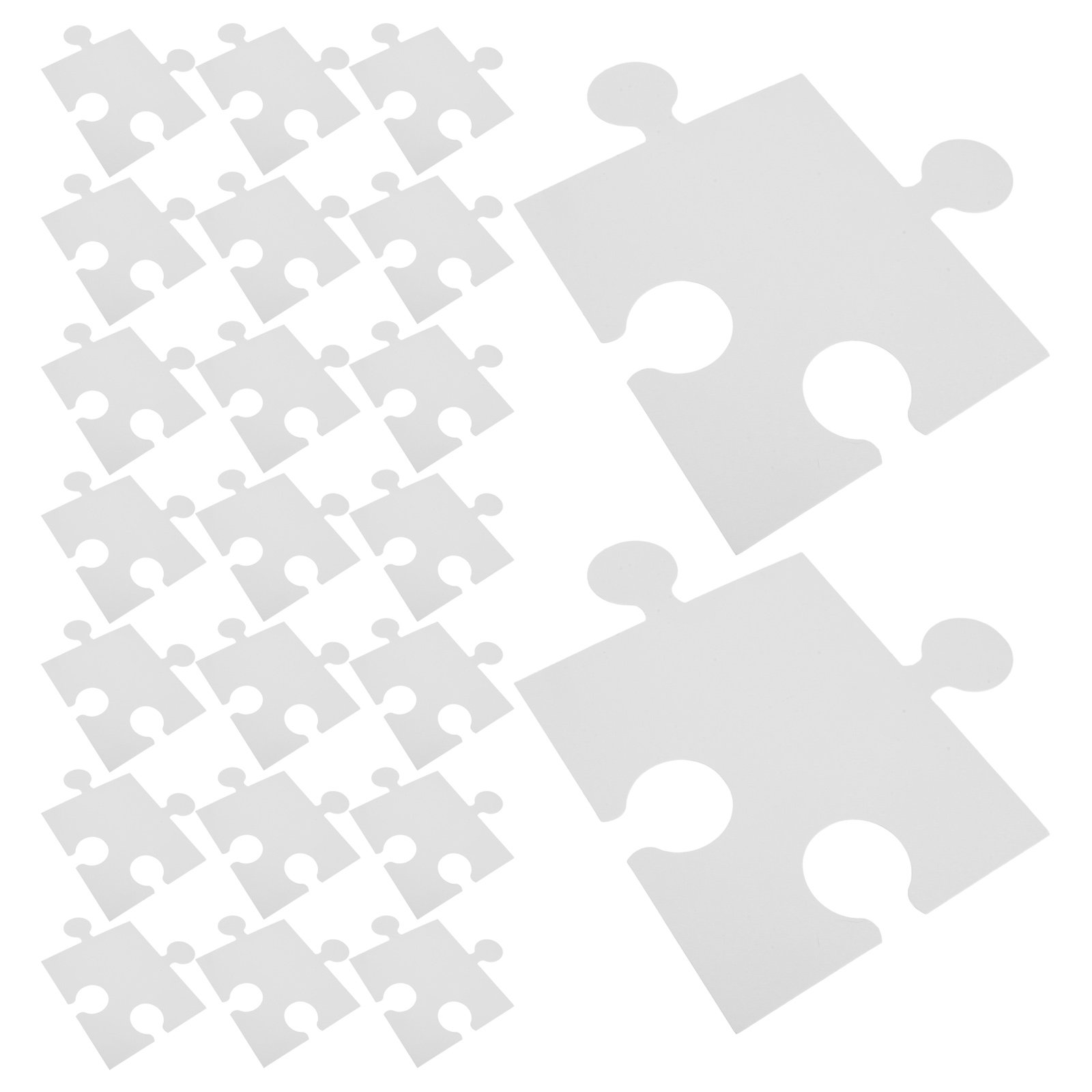 60Pcs Large White Blank Puzzle - Puzzle Blank White recension och pris