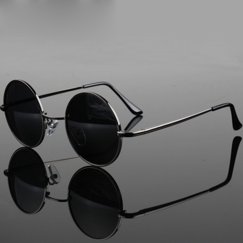 Retro Vintage Round Sunglasses - Metal Photo Panel recension och pris